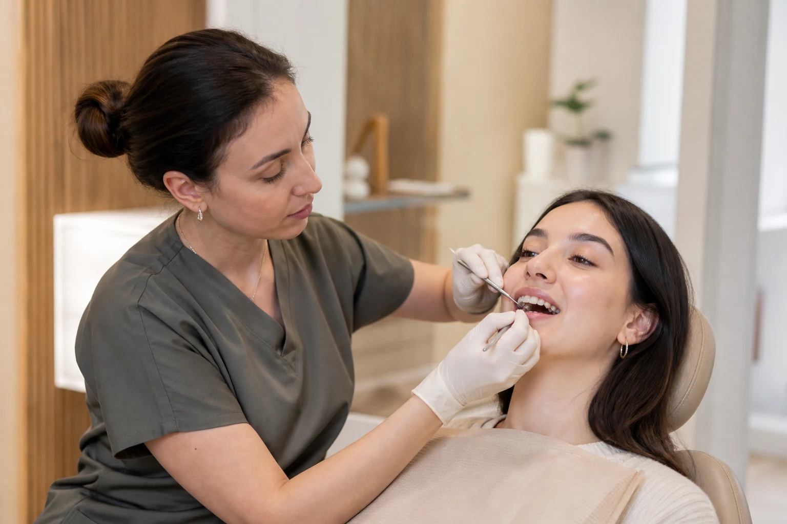Orthodontic treatment with ceramic fixed brackets